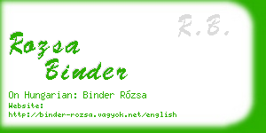 rozsa binder business card