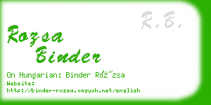 rozsa binder business card